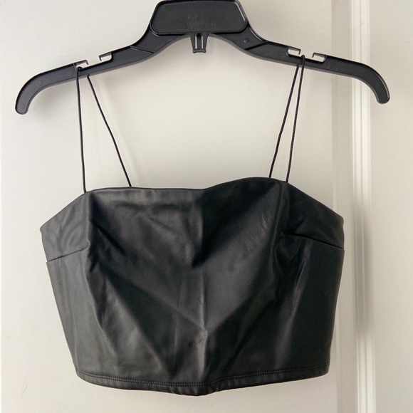 cropped leather tank - Picture 2 of 3